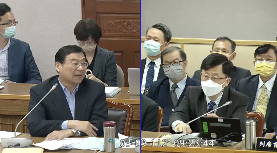 ▲國民黨立委曾銘宗（左）質詢廉政署長莊榮松（圖／翻攝立法院議事轉播）