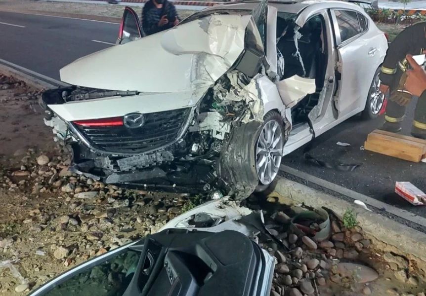 ▲台中25歲的潘姓女子，與友人到夜店狂歡，結束後卻酒後駕車自撞釀5傷。（圖／翻攝畫面）  