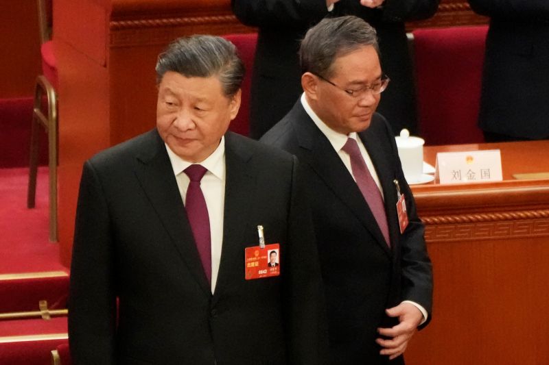 ▲習近平確定連任中國國家主席，圖為他10日抵達北京人民大會堂。（圖／美聯社／達志影像）
