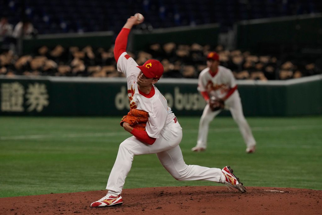 ▲中國隊投手Alan Carter。（圖／美聯社／達志影像）