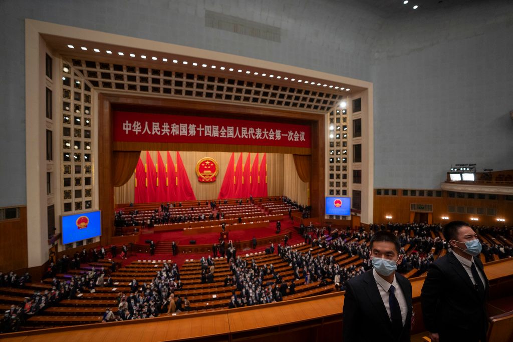 ▲中國全國政協14屆一次會議，於今（11）日下午3點閉幕。（圖／美聯社／達志影像）