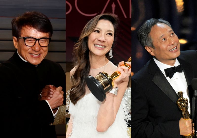 ▲左起成龍、楊紫瓊、導演李安都是奧斯卡得獎者。（圖／美聯社）