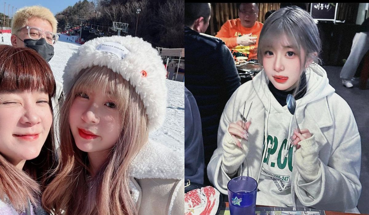 ▲陸元琪（左圖左）2月底帶著兒女到南韓工作，女兒（右圖）的美照意外引起網友注意。（圖／翻攝自陸元琪臉書）