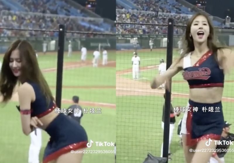 ▲韓國版棒球啦啦隊近日被挖出比較，結果被網友盛讚「舞蹈跳得非常好」！（圖/Tik Tok@user2272329536055）