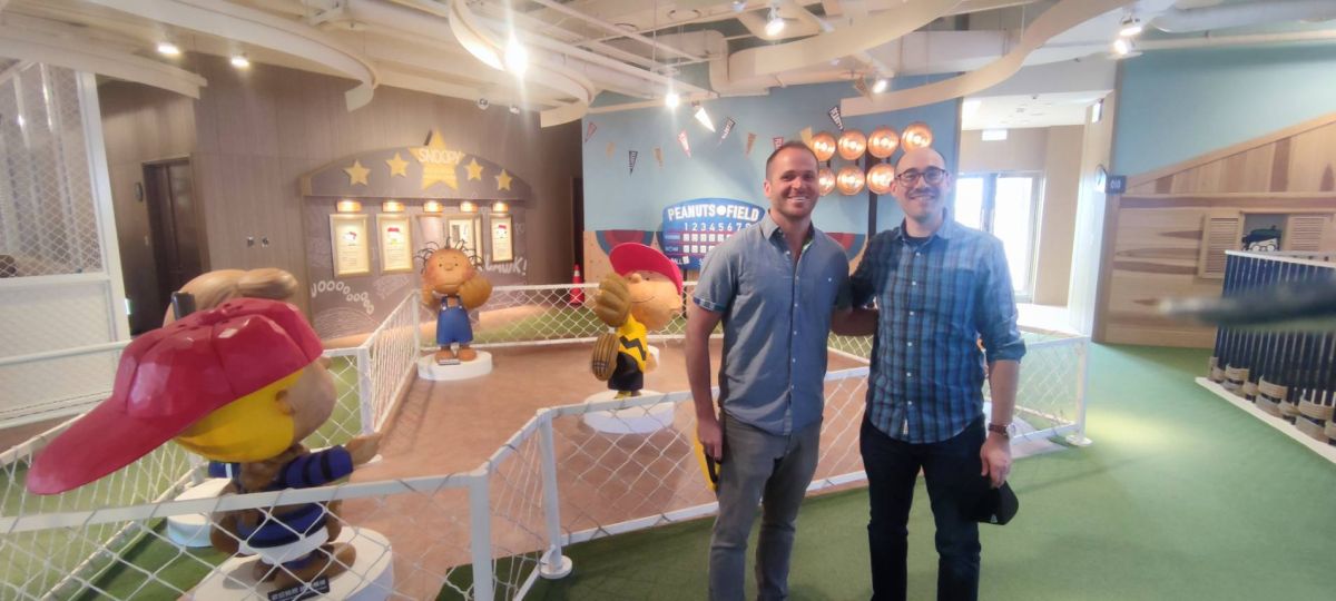 ▲美國名人堂副總裁與數據分析師參訪台灣名人堂。（名人堂協會提供）