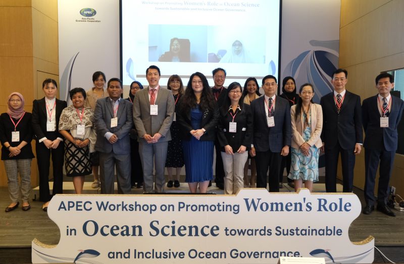 ▲海洋委員會舉辦亞太經濟合作(APEC)提倡女性參與海洋科學工作坊活動。(圖／記者黃守作攝，2023.03.17)