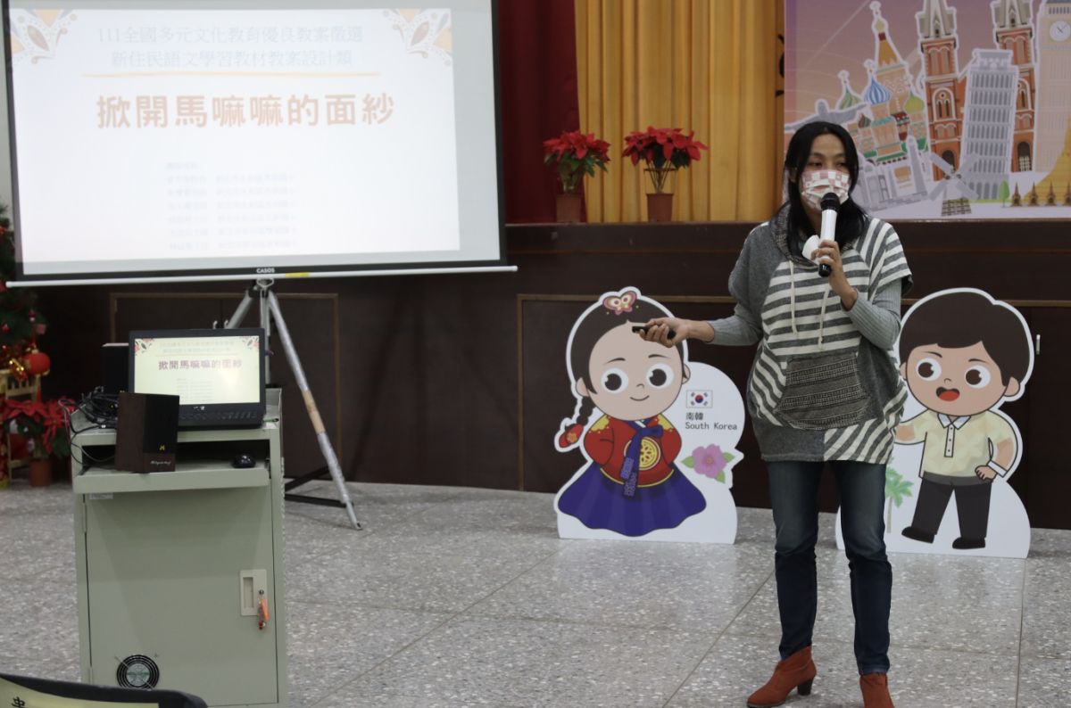 ▲特優作品創作者分享理念。（圖／教育部）