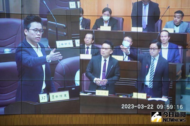 ▲張善政表示該分成兩部分討論,對於賴彌鼎部分認為的確不妥應該道歉,但針對議員說市府同仁是「尸位素餐愧對人民」則認為是污辱,不能接受。(圖/記者李春台攝,2023.03.22)