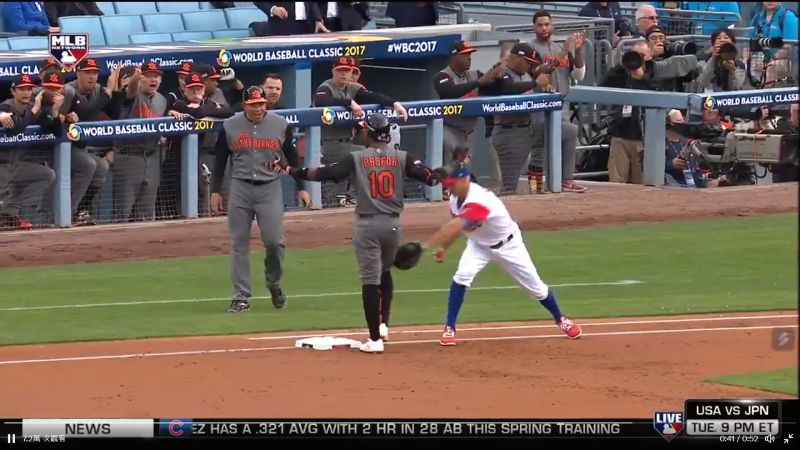 ▲荷蘭籍MLB球星普羅法（Jurickson Profar）在2017經典賽中，代表荷蘭出征波多黎各時，也曾因隊友擊出安打，他過嗨「腳離壘」而遭觸殺出局。（圖／翻攝自推特@107wins）
