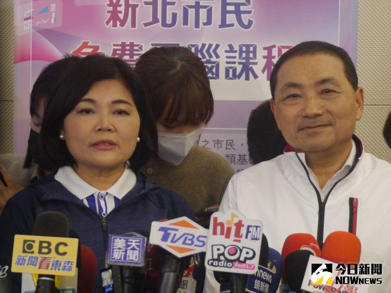 ▲張麗善出席與新北市兩縣市智慧城市推動成果交流,受訪說對於國民黨提名的任何候選人都會全力支持。(圖 /記者吳嘉億攝,2023.03.22)