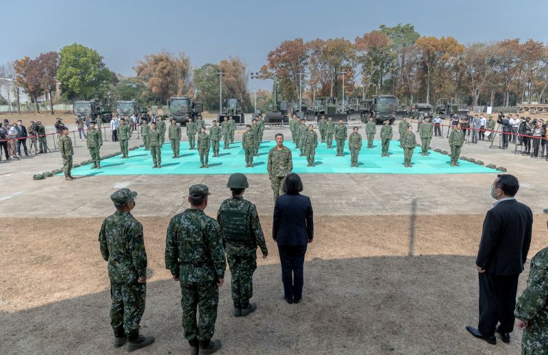 ▲蔡英文赴嘉義視導陸軍52工兵群。(圖/總統府提供)