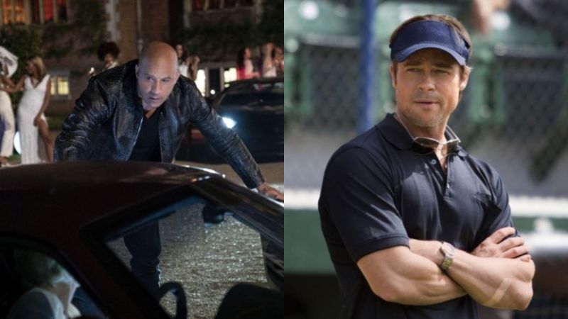 ▲馮迪索（左）主演的《玩命關頭9》、布萊德彼特（右）演出的《魔球》，4月將在Netflix 上架。（圖／《玩命關頭9》、《魔球》劇照）