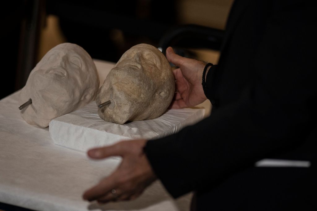 ▲梵蒂岡博物館24日正式將帕德嫩神廟（Parthenon）中的三件雕塑文物歸還給希臘。（圖／美聯社／達志影像）