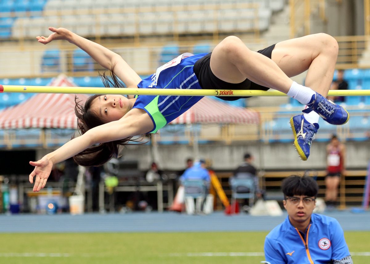 ▲臺北市林沛萱在青少女跳高和百公尺跨欄都奪金。官方提供
