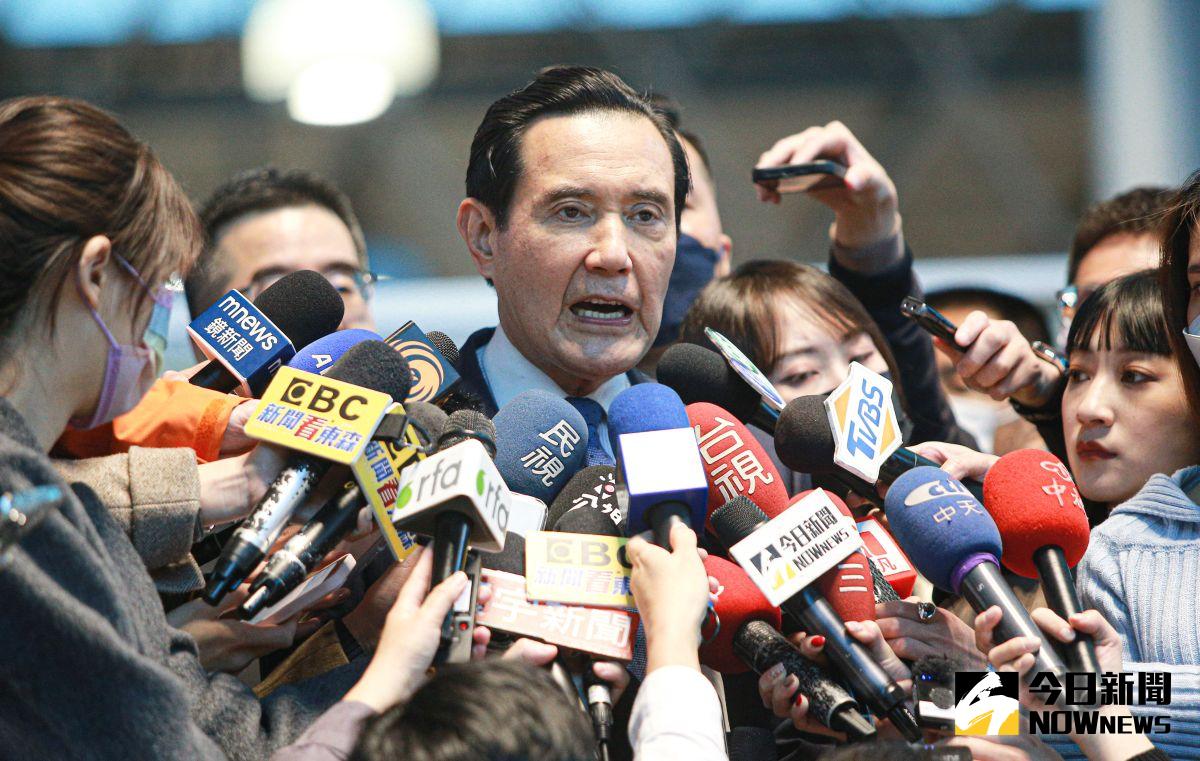 ▲前總統馬英九出訪中國，出訪前談話表示等了36年，才有機會到大陸訪問，盼改善兩岸現在的氛圍。（圖／記者葉政勳攝 , 2023.03.27）