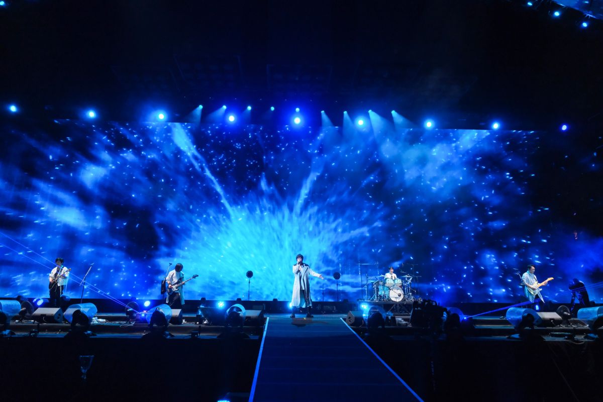 ▲五月天演唱會今起在高雄世運主場館連3天開唱，左營區的天氣感受舒適，降雨機率為20%。（圖／相信音樂提供）