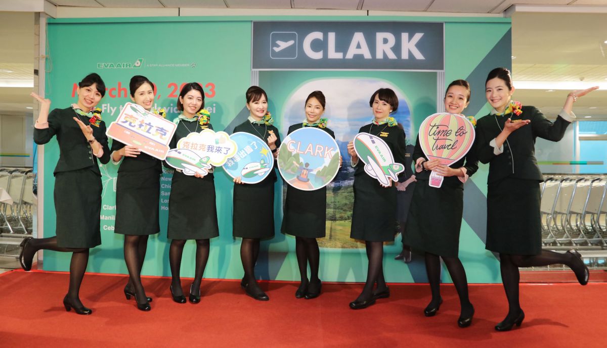 ▲長榮航空於今（30）日首航台北－克拉克航線，於桃園國際機場舉行首航儀式。（圖／長榮提供）