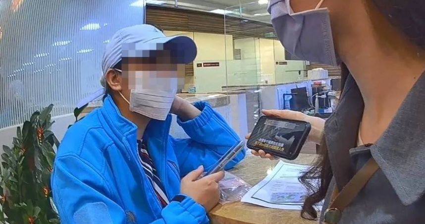 ▲ 來台灣工作的蒂娜險些被騙。（圖／翻攝警方畫面）