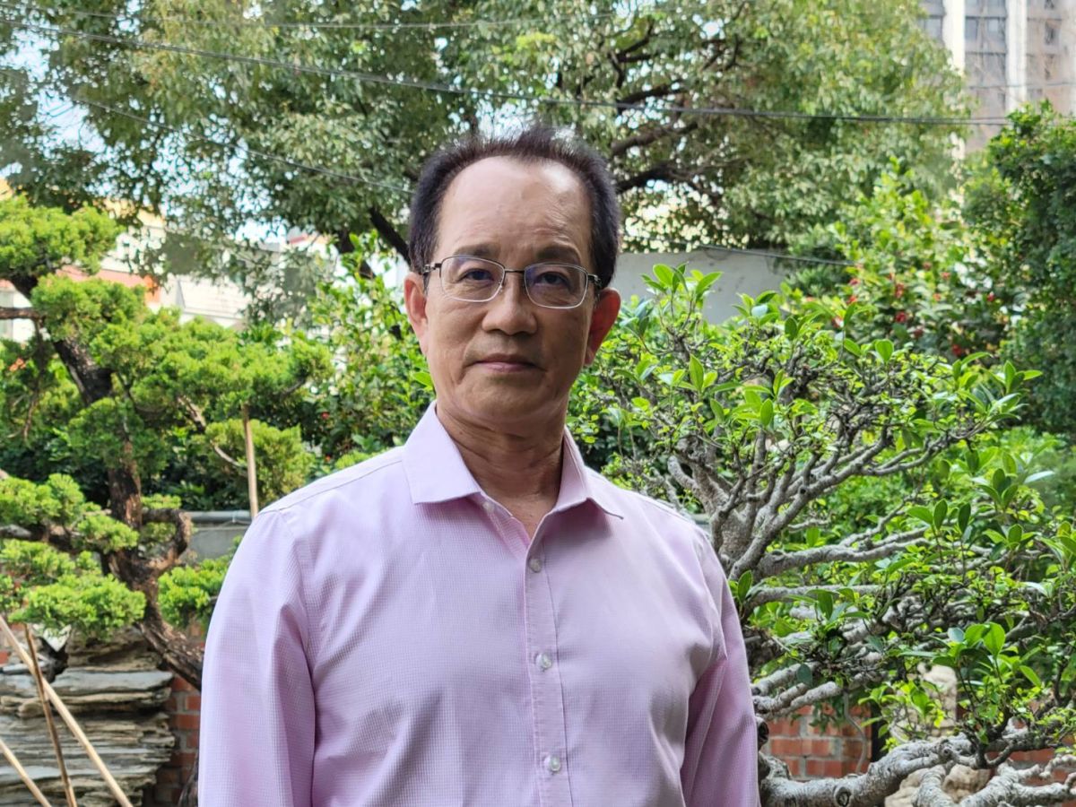 ▲台灣民眾黨中央委員兼2024總統立法委員選舉決策委員林富男呼籲大家繼續與眾同行，才能為更美好的台灣一起打拼。（圖／記者郭俊暉攝）