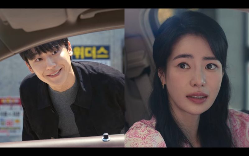 ▲李到晛（左）、林智妍（右）因拍攝《黑暗榮耀》結緣。（圖／翻攝Netflix）