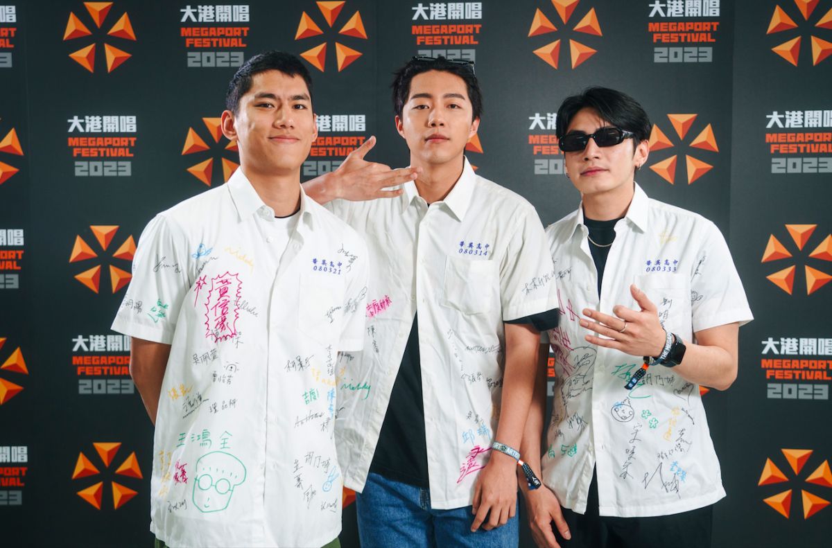 ▲宋柏緯（右一）談舊愛王淨，還開玩笑「拭淚」。（圖／出日音樂提供）