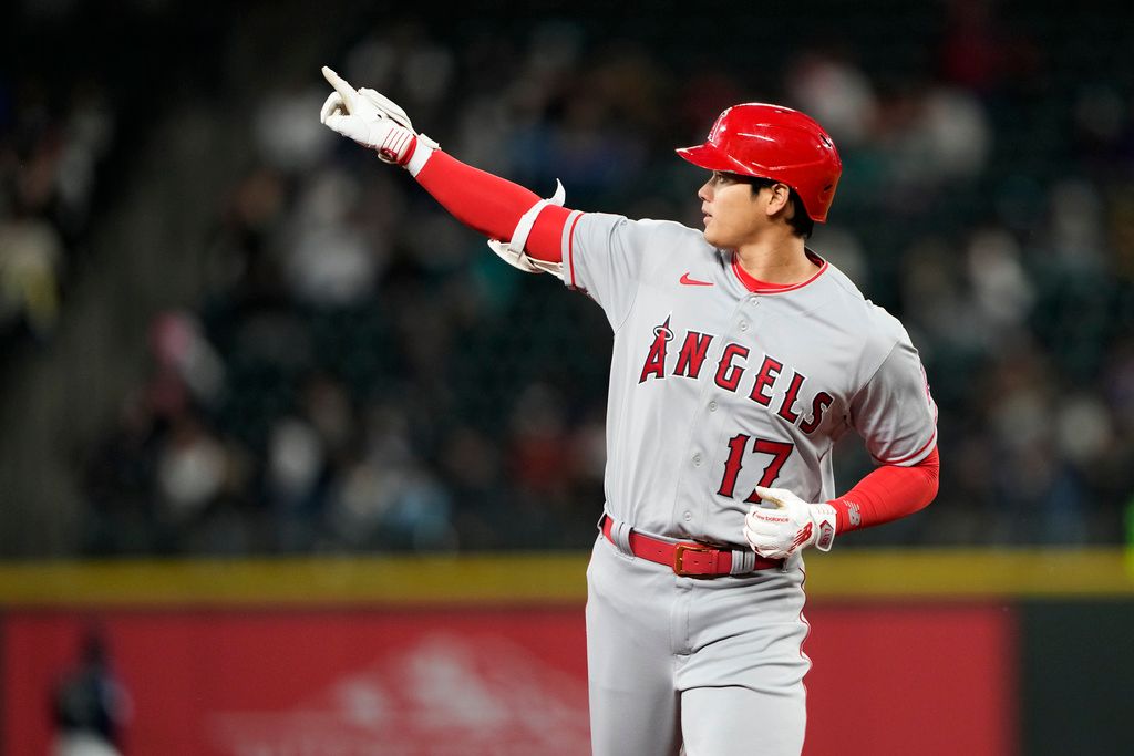 ▲天使隊二刀流好手大谷翔平本季第2轟出爐。（圖／美聯社／達志影像）