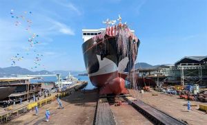 「澎湖輪」新船下水！8月返高雄取代34年台華輪　9月營運
