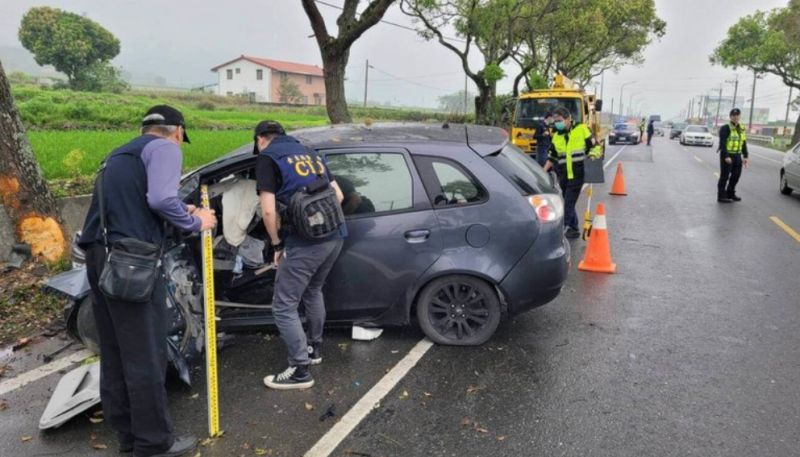 ▲ 台9線關山路段4日發生一起自撞車禍，釀1死1傷。（圖／翻攝畫面）