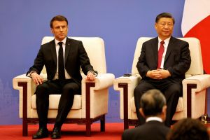 ▲法國總統馬克宏正在中國進行國是訪問。（圖／美聯社／達志影像）