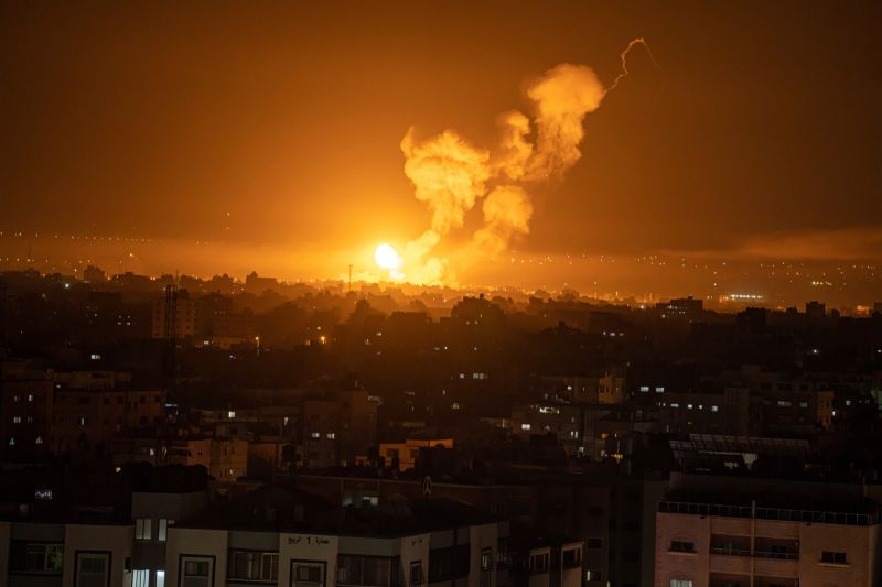 ▲以色列誓言要報復從黎巴嫩發射而來的一連串火箭攻擊，隨後對加薩走廊的哈瑪斯集團（Hamas）展開空襲，以色列將火箭襲擊歸咎於巴勒斯坦團體。（圖／美聯社／達志影像）