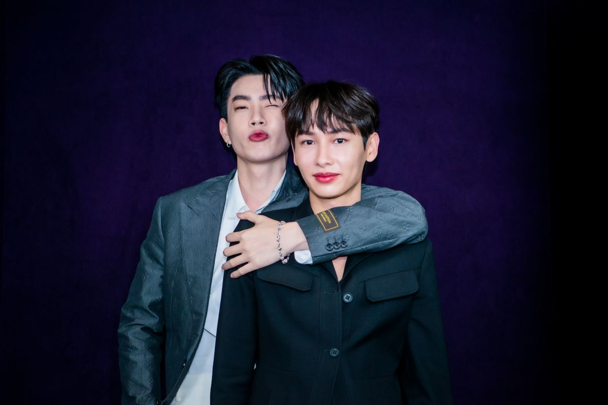 ▲《愛情理論》人氣CP Off（左）、Gun來台灣會粉絲。（圖／KKLIVE）