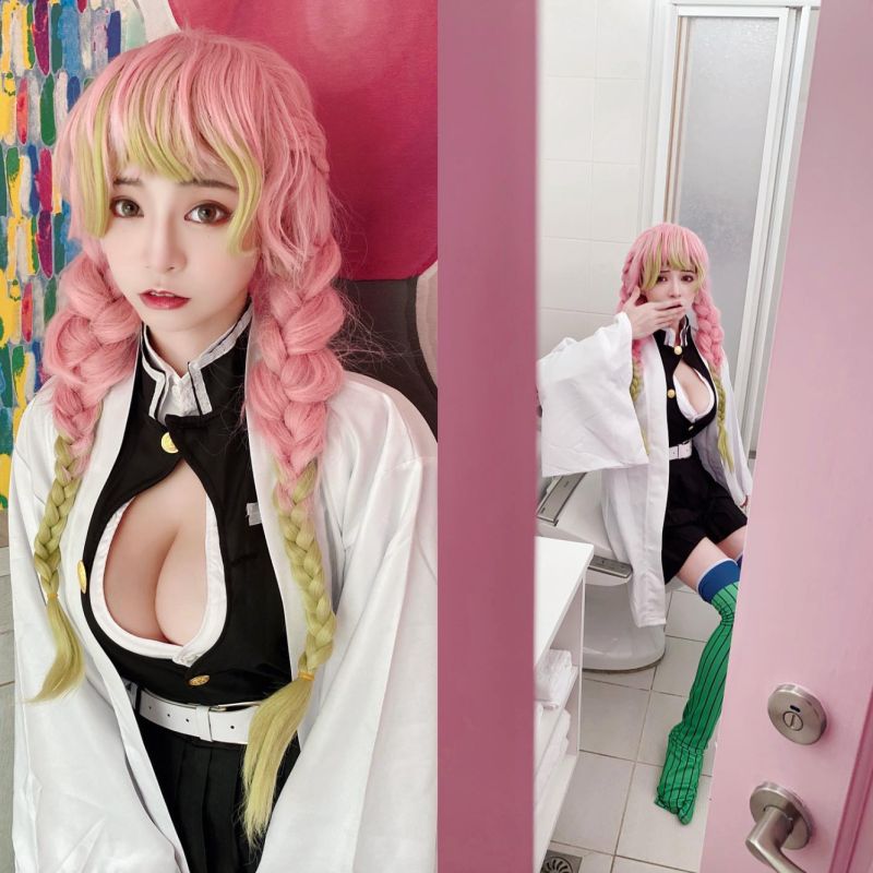 ▲郭鬼鬼Cosplay動漫《鬼滅之刃》裡的「戀柱」。（圖／翻攝自郭鬼鬼IG）