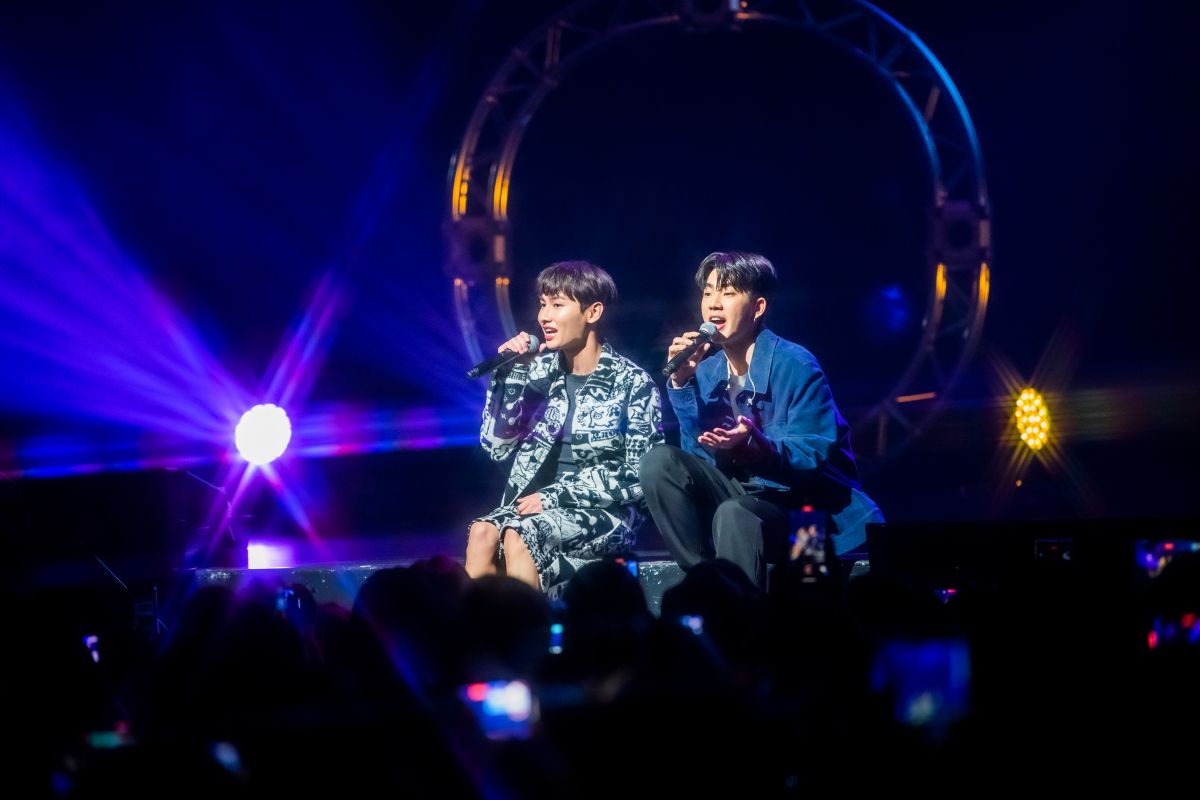 ▲Off（右）、Gun在台北舉辦見面會。（圖／KKLIVE）