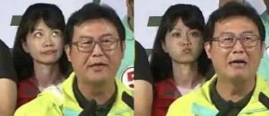 高嘉瑜 ▲姚文智在台上講話時,後方的議員高嘉瑜臉上露出各種表情,引發網友熱議。(圖/翻攝自臉書)