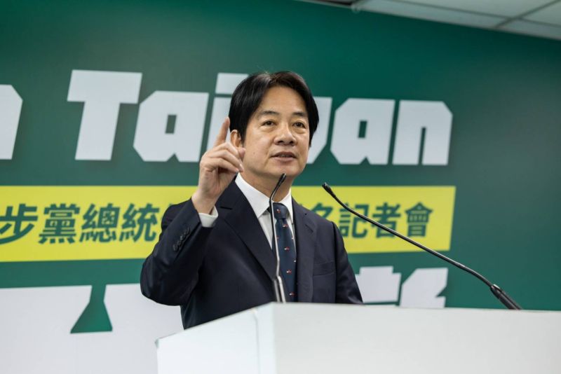 ▲民進黨提名總統參選人賴清德，抨擊前總統馬英九想要找回「一個中國」原則。（圖／民進黨提供）