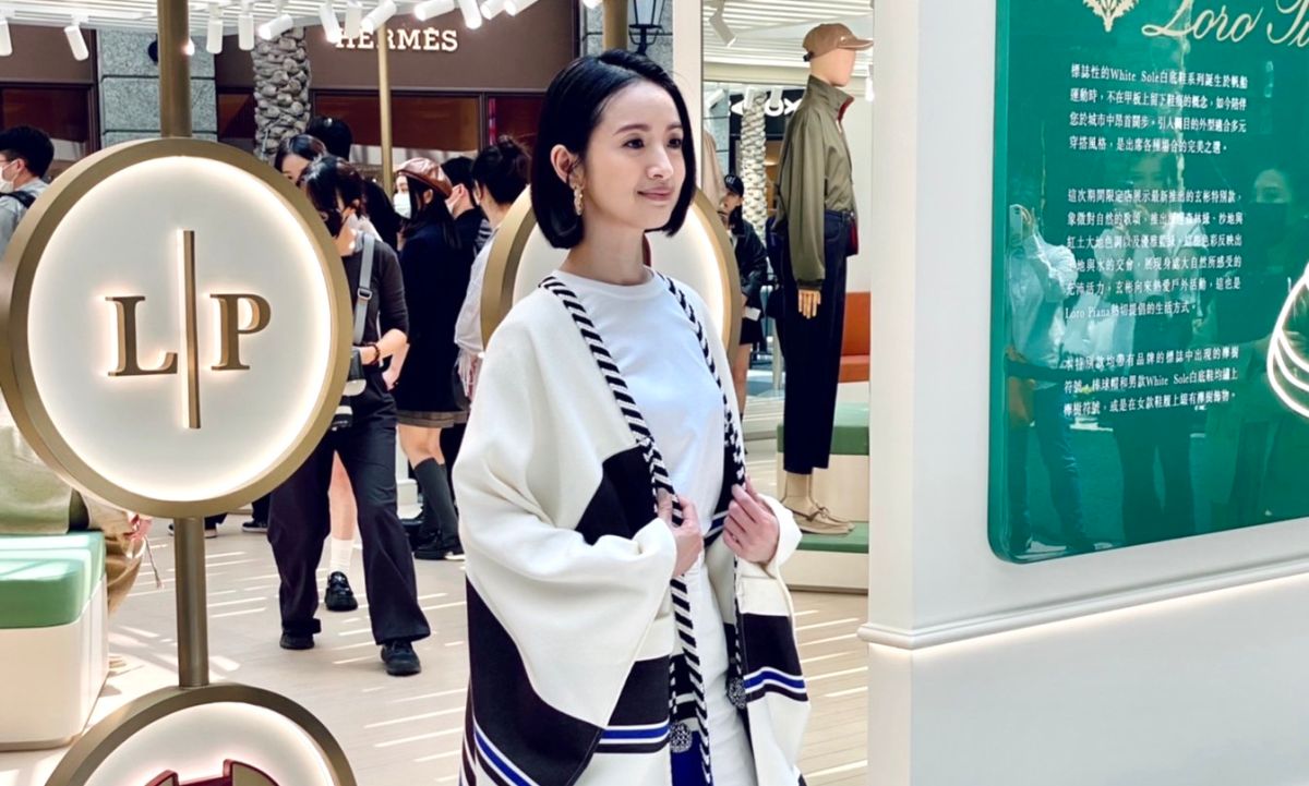 ▲林依晨站台Loro Piana x 玄彬「亞太限定特別版」膠囊系列快閃店開幕，她產後復出接演《不夠善良的我們》，為戲斷髮20公分，澄清「不是演小三」。（圖／記者蕭涵云攝）