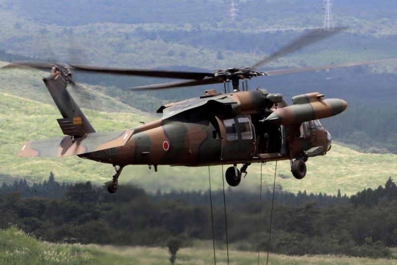 ▲與6日失聯的日本陸上自衛隊UH-60JA同型直升機。（圖／美聯社／達志影像）