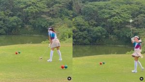 ▲▼徐靜蕾打小白球,黃立行愛相隨。(圖/翻攝自徐靜蕾IG) ▲▼徐靜蕾打小白球,黃立行愛相隨。(圖/翻攝自徐靜蕾IG)