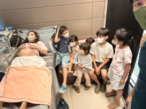 ▲Sydney被爆升格「8寶媽」，網友目擊她拿媽媽手冊在醫院候診。（圖／翻攝林叨囝仔The Lins' Kids臉書）