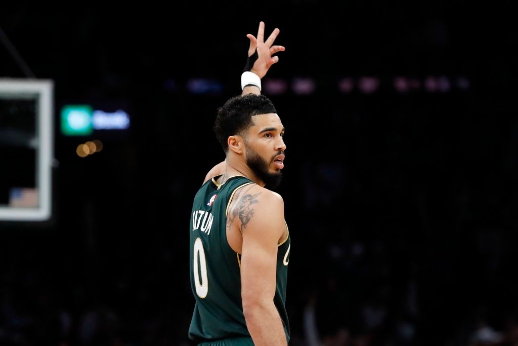 ▲Jayson Tatum發揮出色，帶領塞爾提克在季後賽贏球。（圖／美聯社／達志影像）