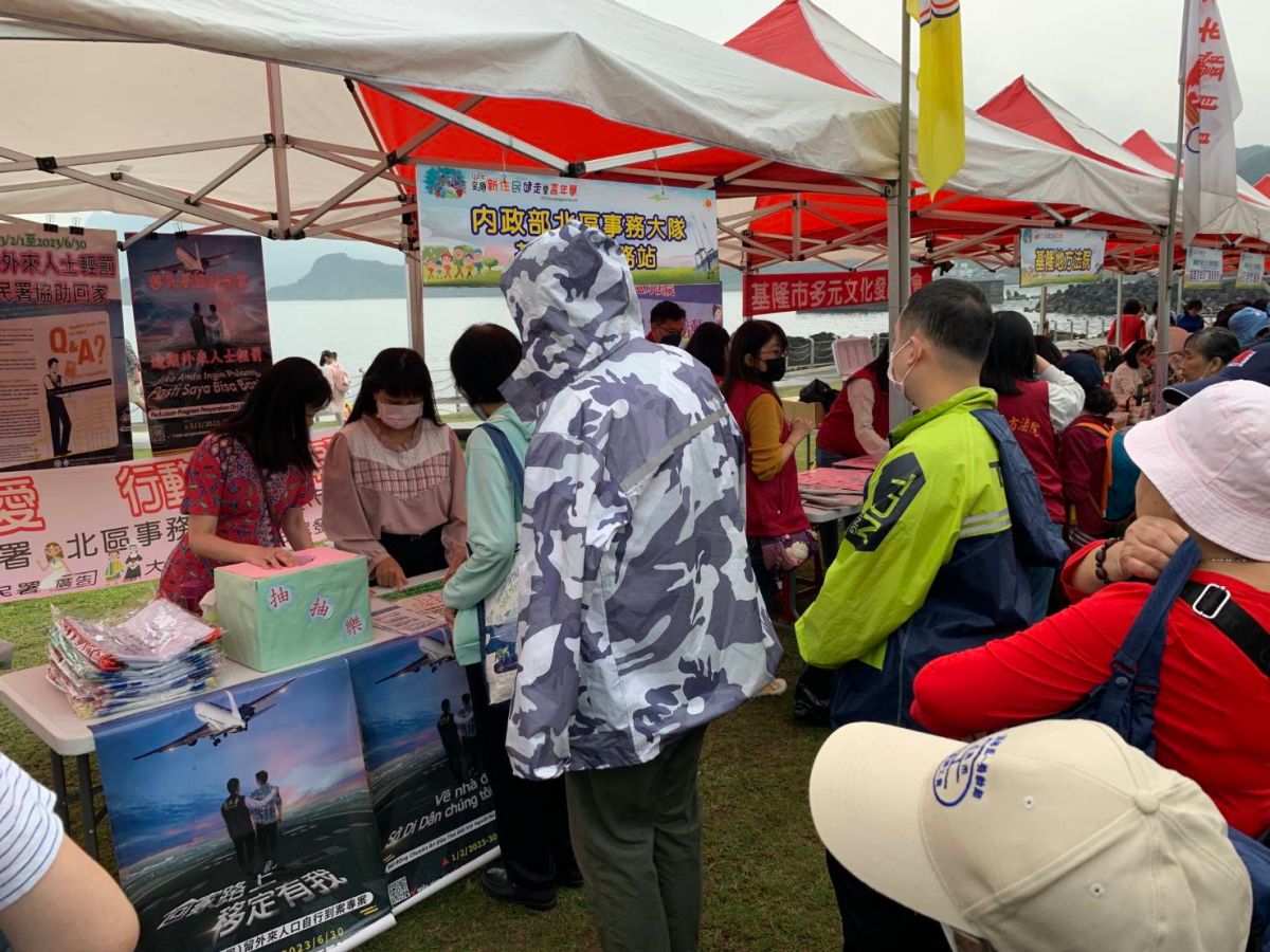 ▲移民署在新住民健行嘉年華活動的攤位。（圖／移民署提供）
