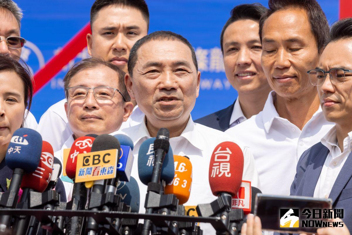 ▲侯友宜出席新竹物流智慧物流轉運中心動土典禮，對於羅友志爆昔500萬「搓湯圓」喬選舉，受訪說到台灣是民主法治國家。（圖 ／記者吳嘉億攝，2023.04.17）