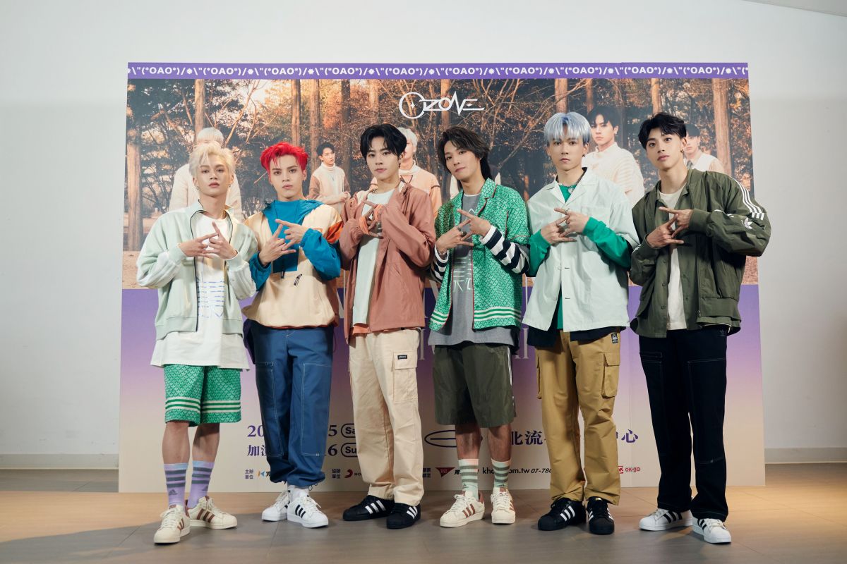 ▲Ozone為了準備演唱會，幾乎全員掛彩，左起子翔、哲言、佳辰、煥鈞、祖安、文廷。（圖／索尼音樂提供）