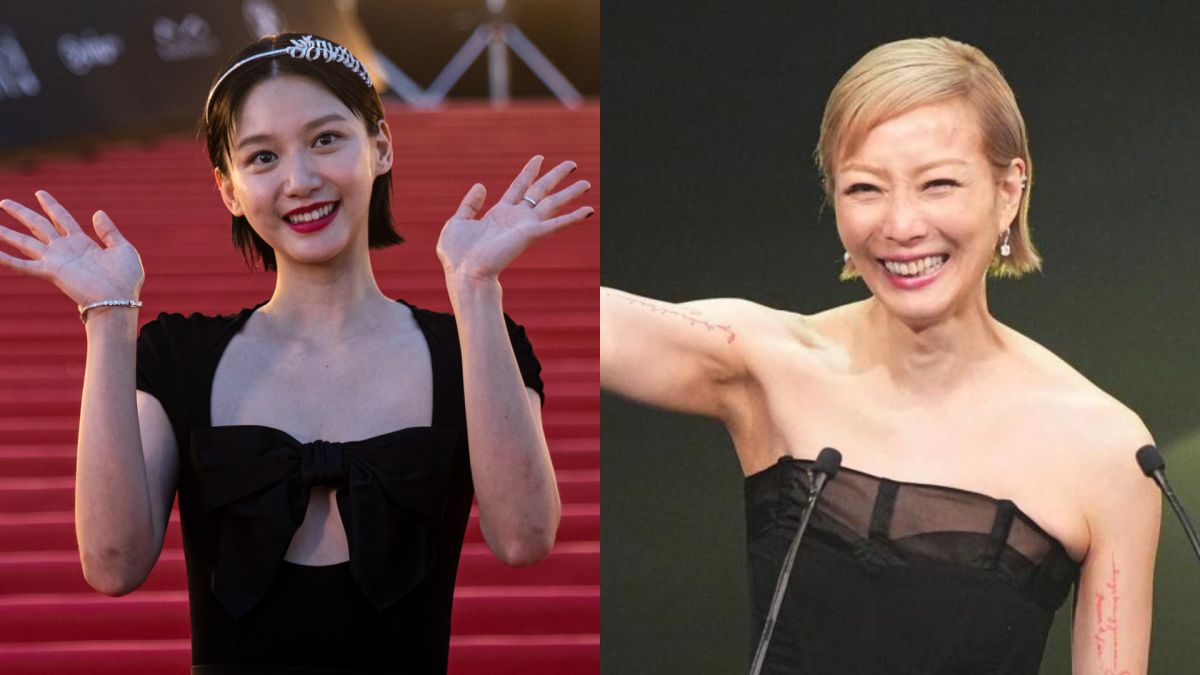 ▲《窄路微塵》袁澧林（左）無緣香港金像獎影后，親自曝光在後台與鄭秀文互動。（圖／美聯社、翻攝自香港金像獎臉書）