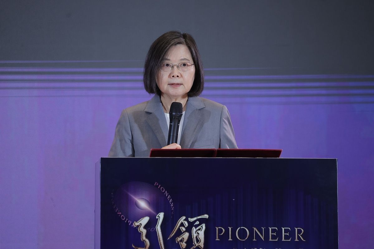 ▲蔡英文出席「教育部第26屆國家講座主持人獎、第5屆國家產學大師獎暨第66屆學術獎頒獎典禮」。（圖／總統府提供）