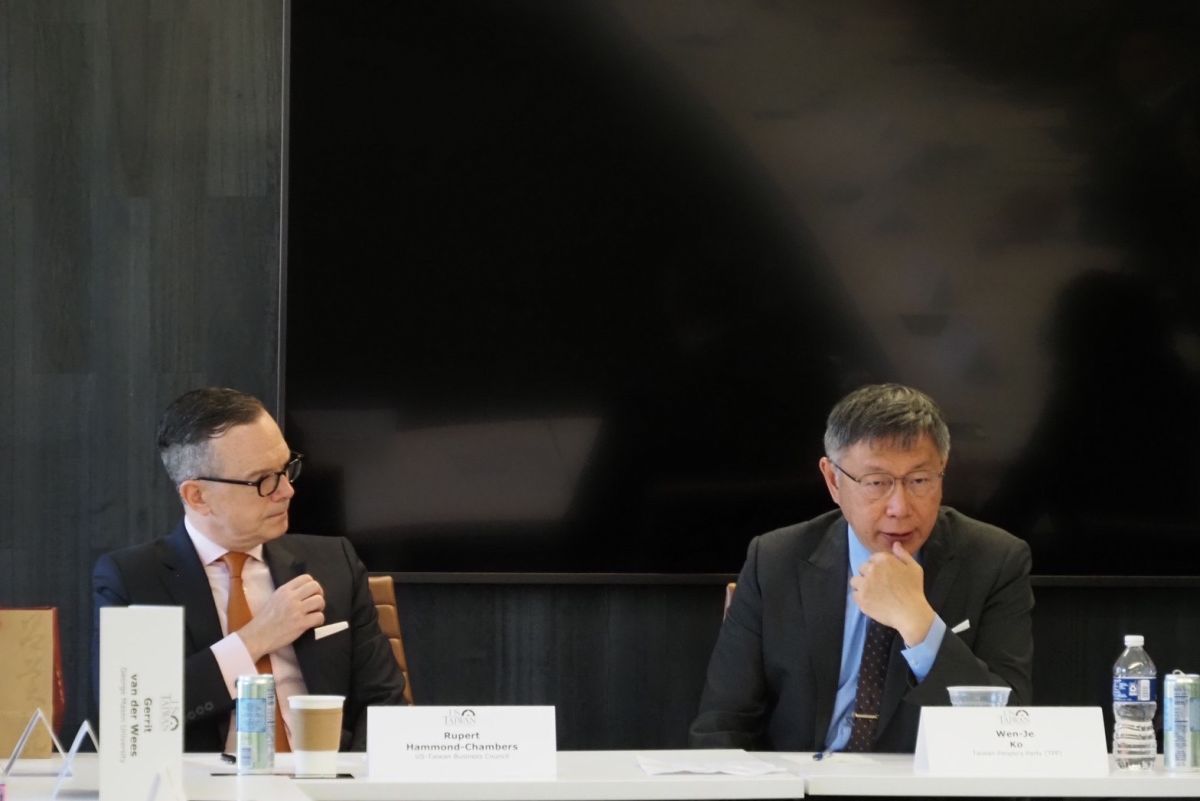 ▲台灣民眾黨主席柯文哲拜訪美台商會。（圖／民眾黨提供）