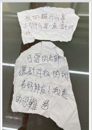 豐中案翻版?家長控師霸凌 小六女被孤立萌輕生念頭 ▲小安指老師不只針對她,還針對所有她的好朋友。(圖/人本教育基金會提供,2023.04.18)