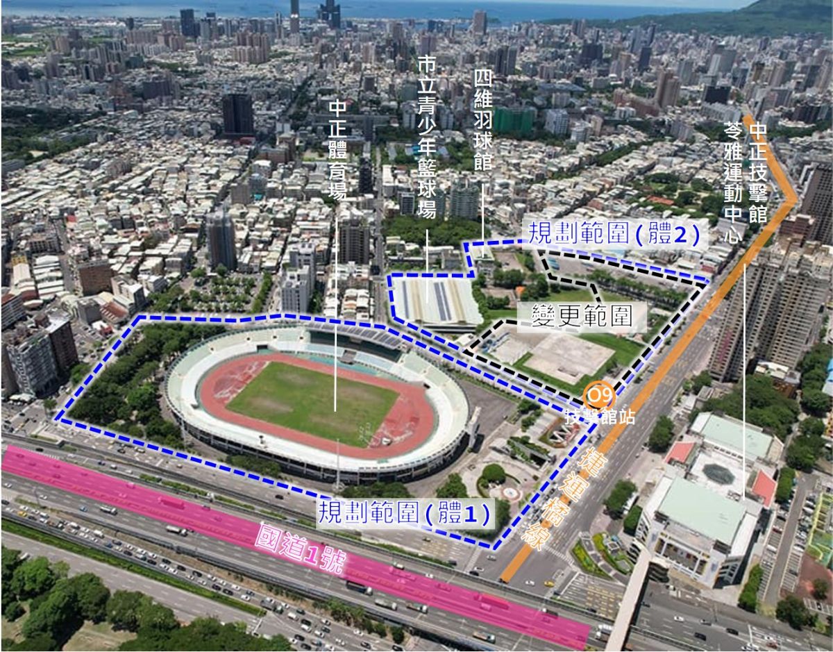 ▲O9技擊館站聯開基地鄰近國道中正交流道，坐落國道門戶的關鍵區位。（圖／高市府捷運局提供）