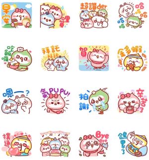 ▲免費貼圖「波鴿家族×卡洛特」。(圖/取自LINE) ▲免費貼圖「波鴿家族×卡洛特」。(圖/取自LINE)