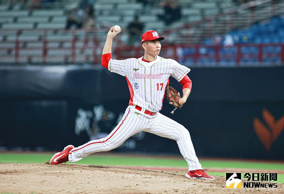 ▲味全龍投手郭郁政狀況不錯，有望在登板G7。（資料照／記者葉政勳攝 , 2023.04.18）